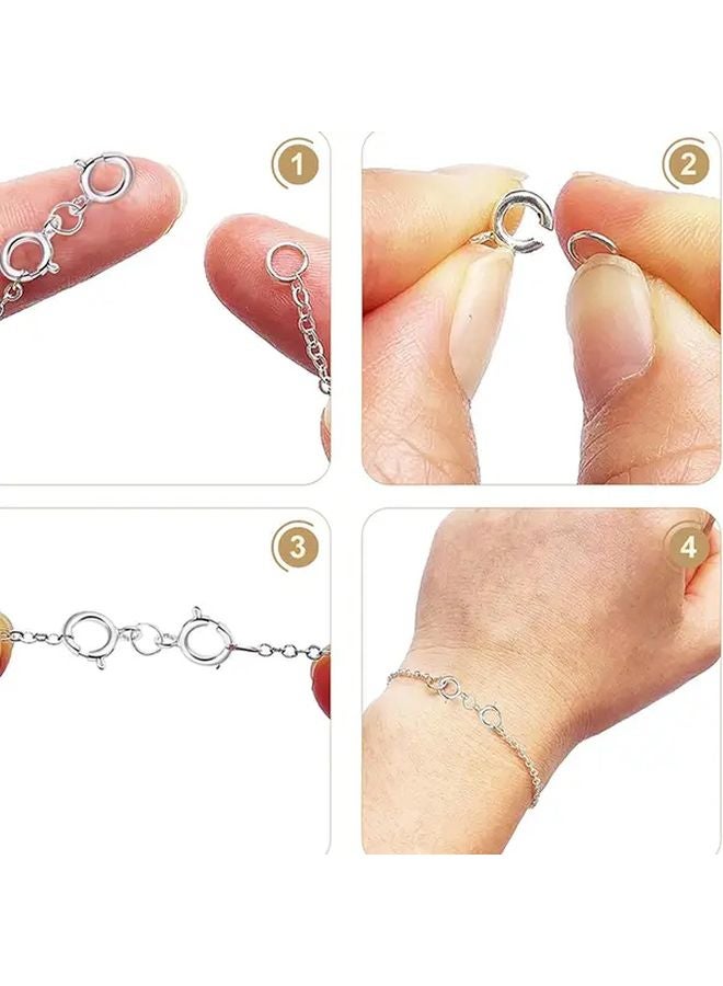 10pcs Steel Color 5mm Spring Clasp Necklace Connectors Jewelry Making Craft Accessories - Image 2